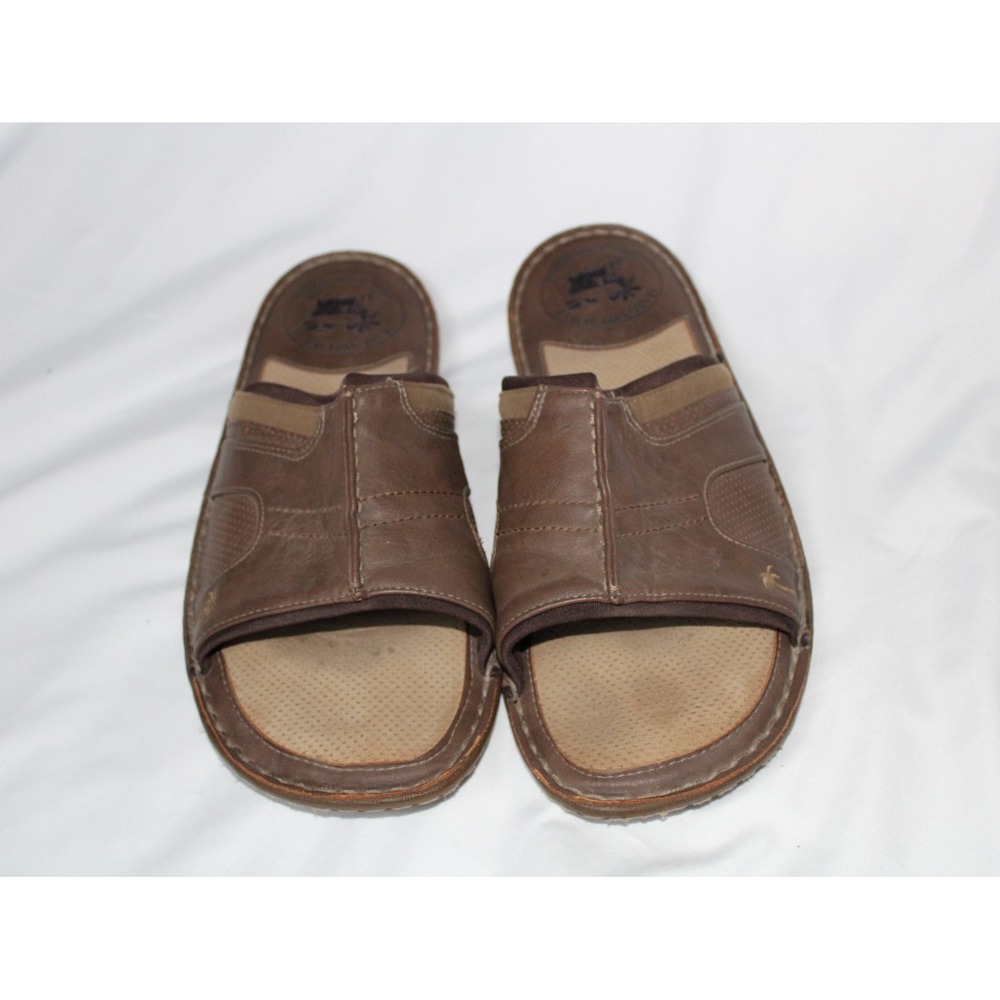 Margaritaville Soles of the Tropics Men's Size 12 Slides Sandals Brown